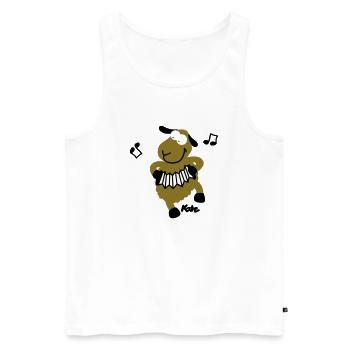 Schaf (c) - Männer Premium Bio Tank Top - Weiß - Vorne - AI Model Male 178 light (178cm)