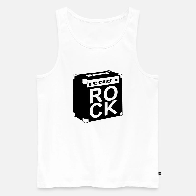 Rock Amp - Männer Premium Bio Tank Top - Weiß