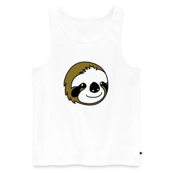 Faultier Sloth - Débardeur bio Premium Homme - blanc - Devant - Michal (187cm)
