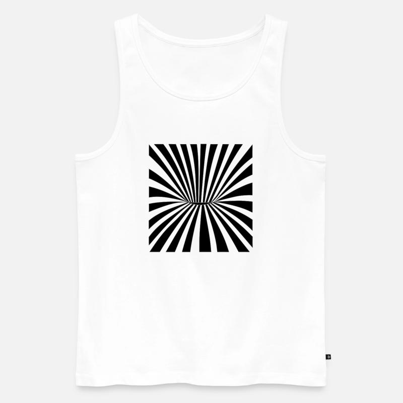 optic illusion 5 - Männer Premium Bio Tank Top - Weiß
