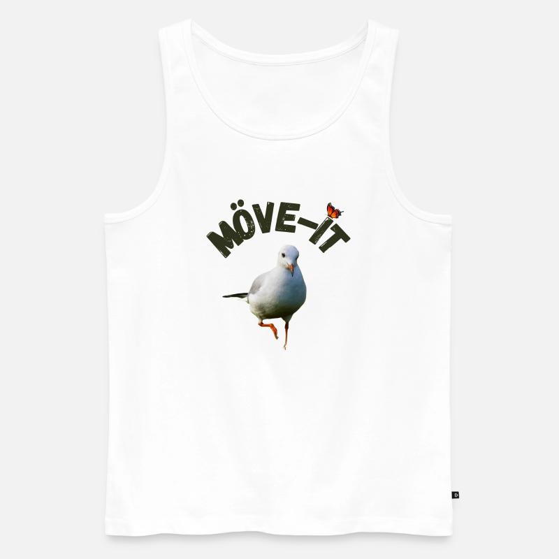Möwe-it White Edition - Männer Premium Bio Tank Top - Weiß