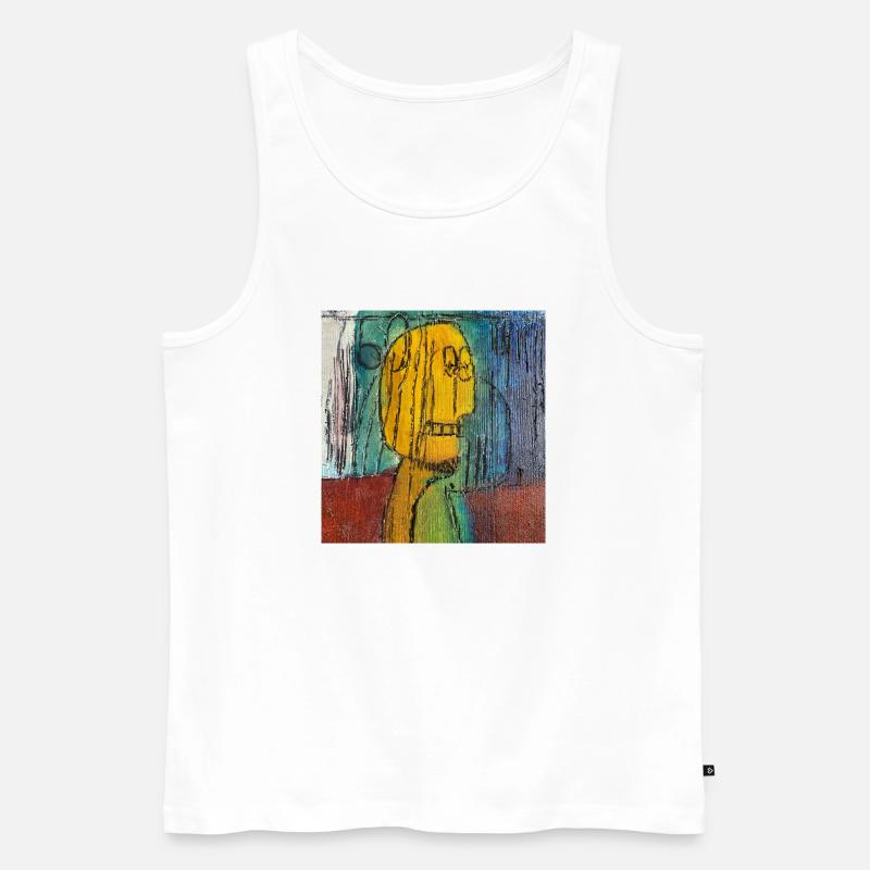 Edgar - Männer Premium Bio Tank Top - Weiß