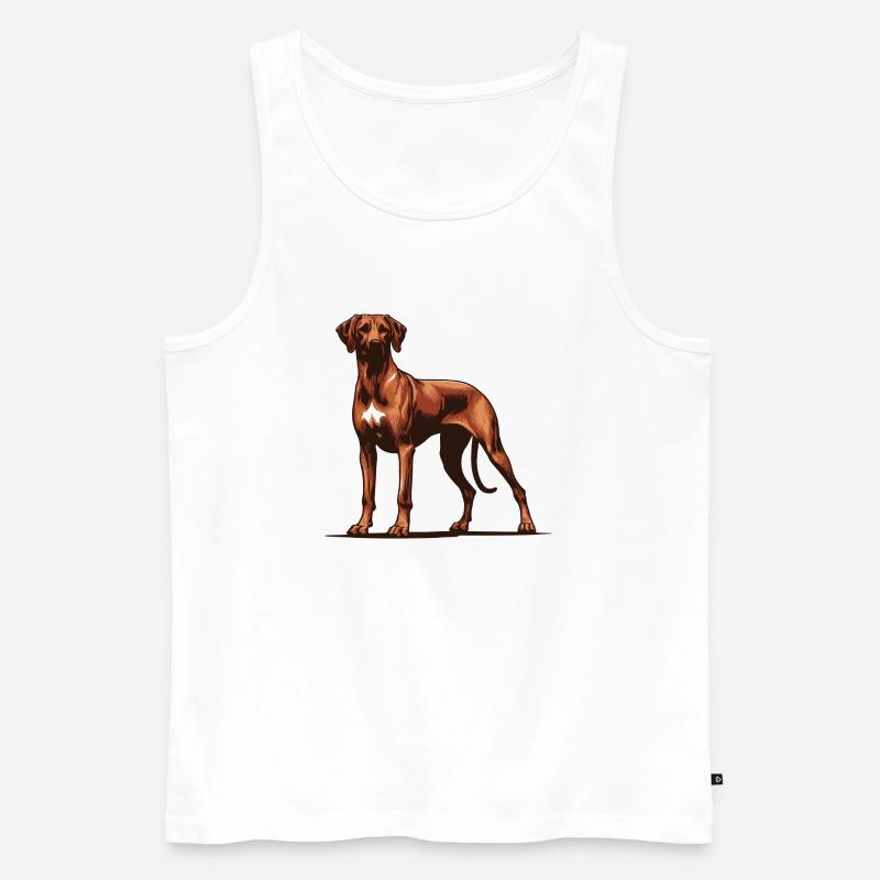 Rhodesian Ridgeback - Männer Premium Bio Tank Top - Weiß
