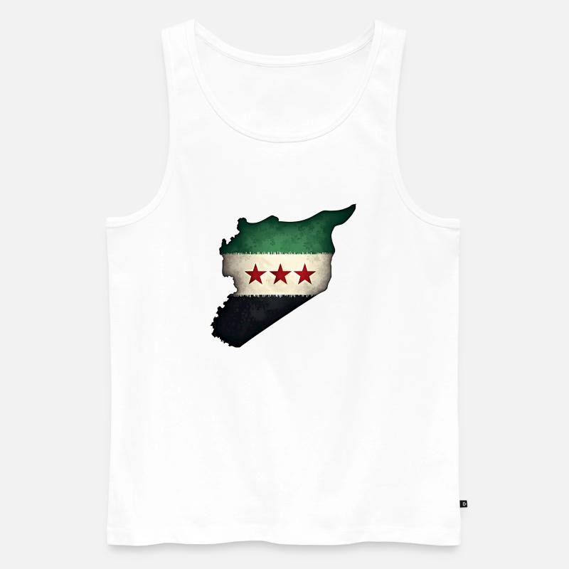 flagge syrien - Männer Premium Bio Tank Top - Weiß
