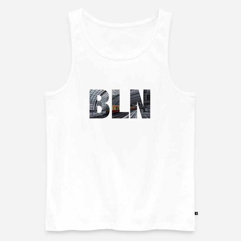 Berlin BLN 030 S-Bahn Geschenk - Männer Premium Bio Tank Top - Weiß