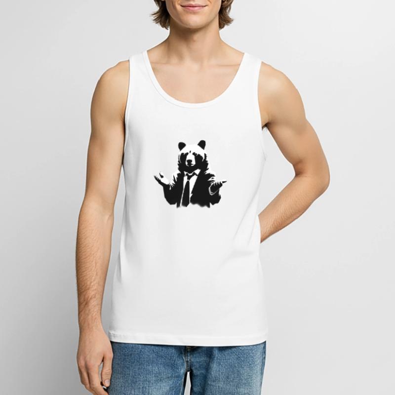 Explainer Bear can't explain it either Men's Premium Organic Tank Top