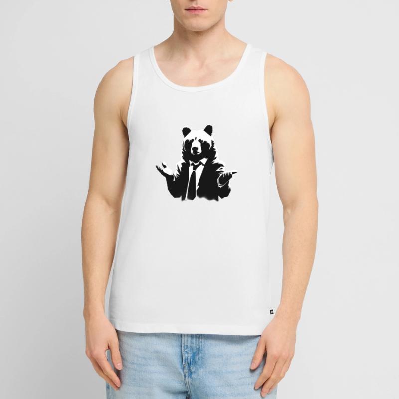 Explainer Bear can't explain it either Men's Premium Organic Tank Top