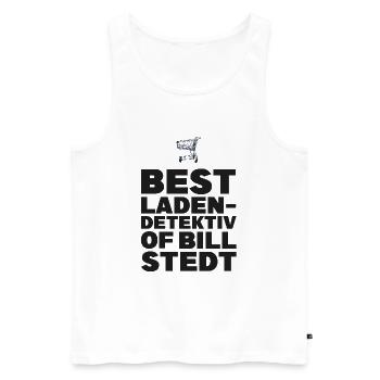 Best Ladendetektiv of Billstedt - Männer Premium Bio Tank Top - Weiß - Vorne - AI Model Male 178 light (178cm)