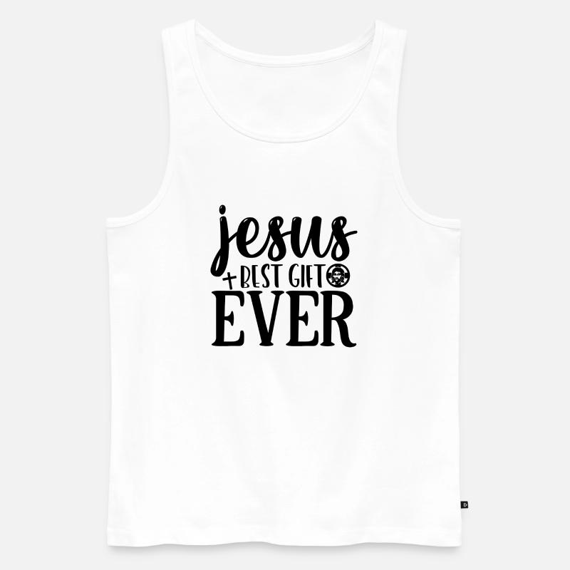jesus best gift ever - Männer Premium Bio Tank Top - Weiß