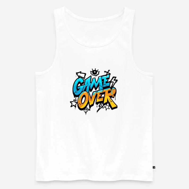Game over - Men's Premium Organic Tank Top - white