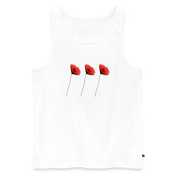 coquelicot - Débardeur bio Premium Homme - blanc - Devant - Michal (187cm)