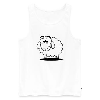 Sheep - © roil - Men's Premium Organic Tank Top - white - Front - Michal (187cm)