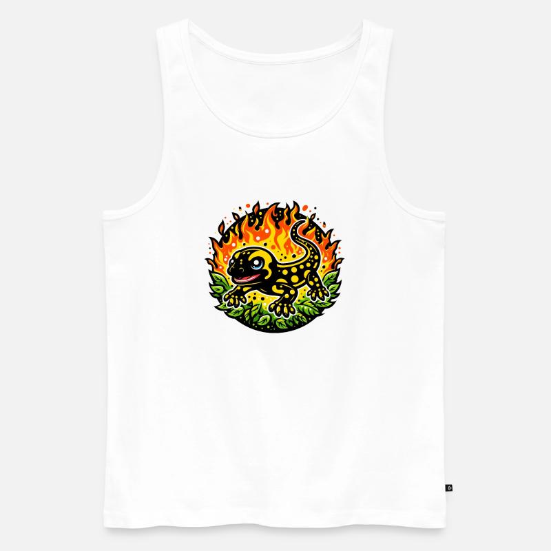 Feuersalamander - Männer Premium Bio Tank Top - Weiß