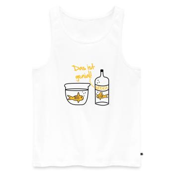 Goldfish vodka Design - Men's Premium Organic Tank Top - white - Front - AI Model Male 178 light (178cm)