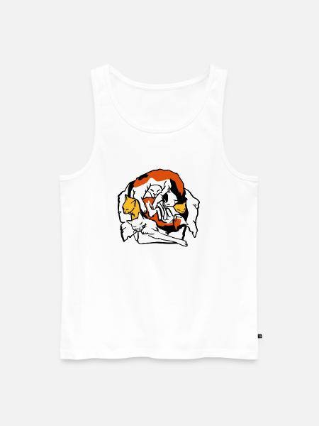 Katzen in Box - Männer Premium Bio Tank Top - Weiß