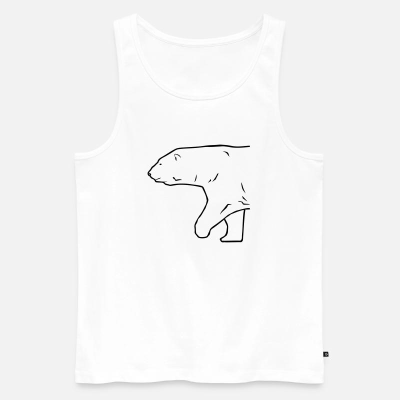 Polar Bear - Eisbär - Männer Premium Bio Tank Top - Weiß