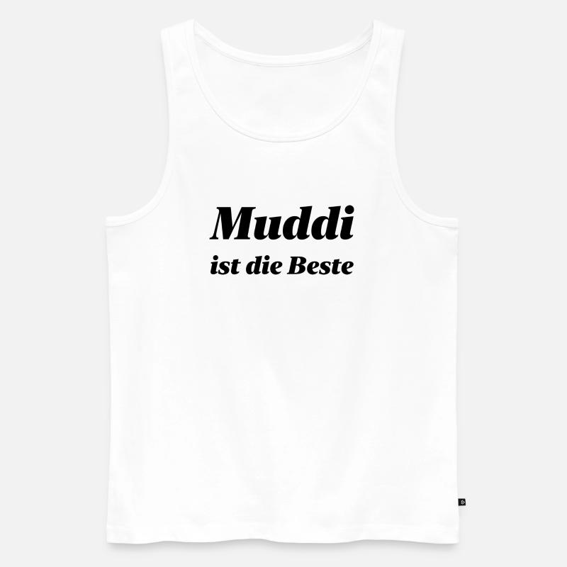 Beste Muddi - Männer Premium Bio Tank Top - Weiß