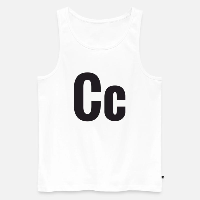Buchstabe C - Männer Premium Bio Tank Top - Weiß
