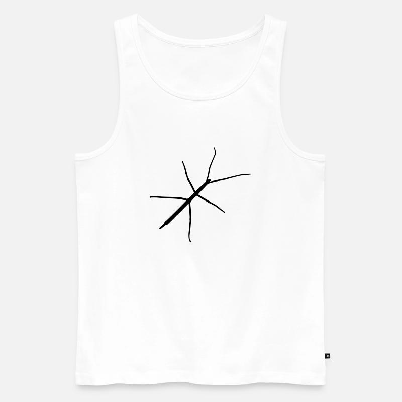 Stabheuschrecke - Männer Premium Bio Tank Top - Weiß