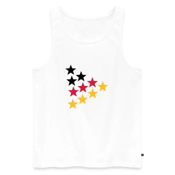 Germany - Männer Premium Bio Tank Top - Weiß - Vorne - Michal (187cm)