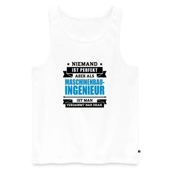 Maschinenbauingenieur - Männer Premium Bio Tank Top - Weiß - Vorne - Michal (187cm)