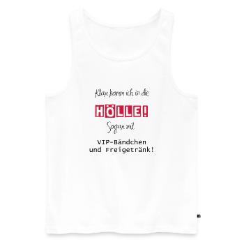 Hölle VIP Bändchen - Männer Premium Bio Tank Top - Weiß - Vorne - Michal (187cm)