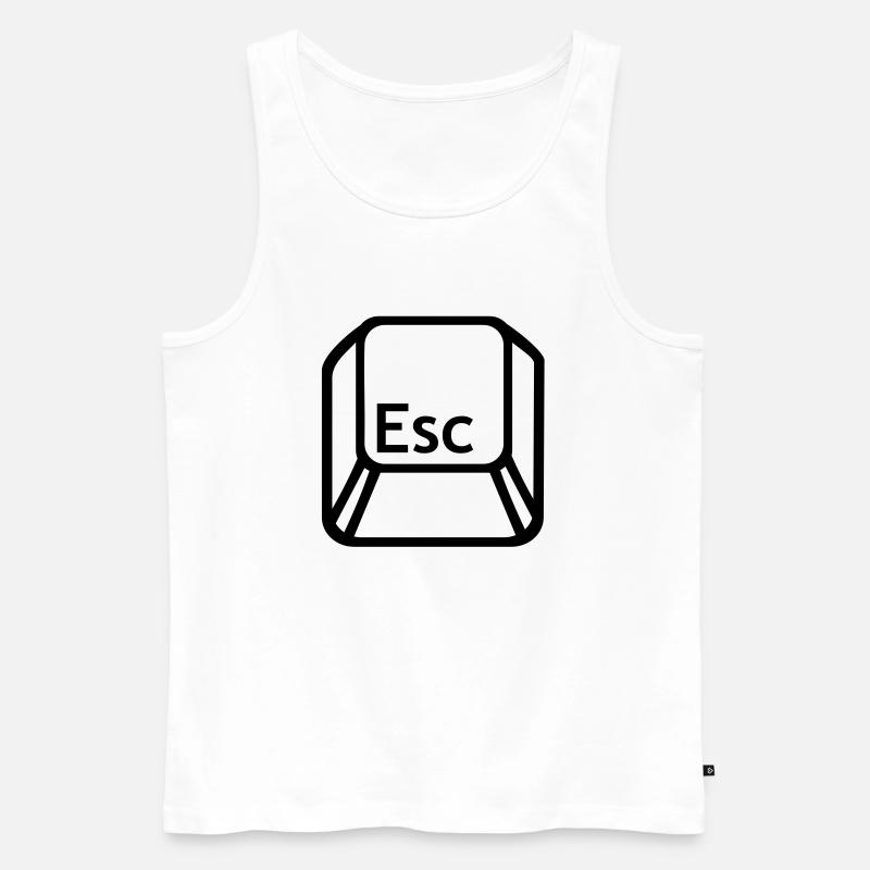 Esc Computer - Männer Premium Bio Tank Top - Weiß