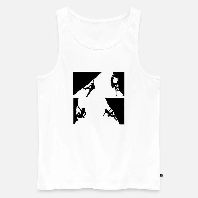 Klettern - Männer Premium Bio Tank Top - Weiß