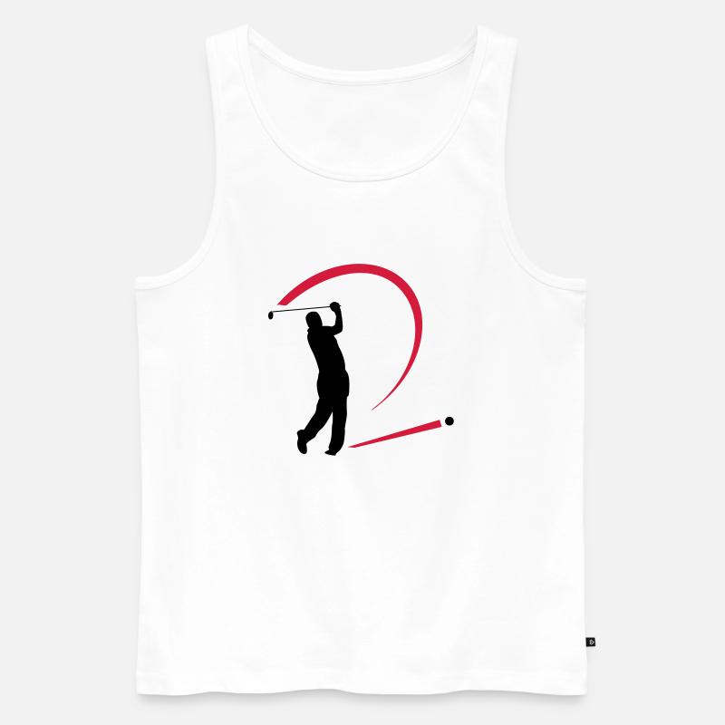 golf - Men's Premium Organic Tank Top - white