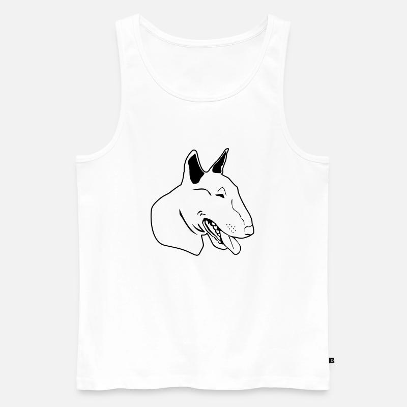 Bull terrier de - Männer Premium Bio Tank Top - Weiß