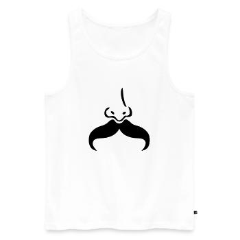 mustache mustache nose nose5 - Men's Premium Organic Tank Top - white - Front - AI Model Male 178 light (178cm)