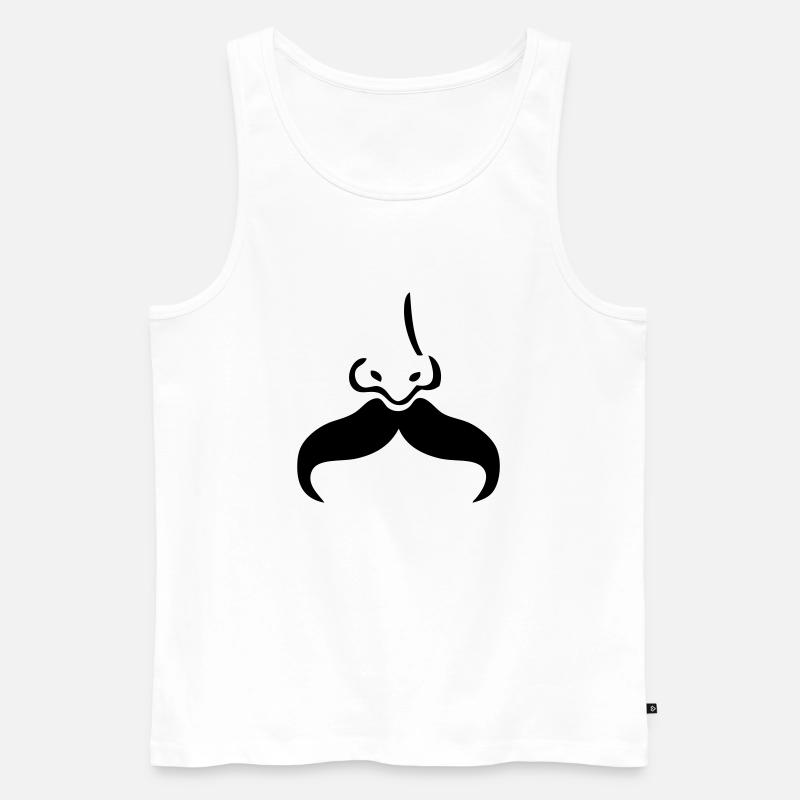Schnurrbart Schnurrbart Nase nose5 - Männer Premium Bio Tank Top - Weiß