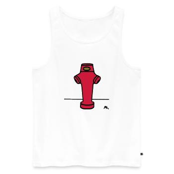 Wasserhydrant - Männer Premium Bio Tank Top - Weiß - Vorne - AI Model Male 178 light (178cm)
