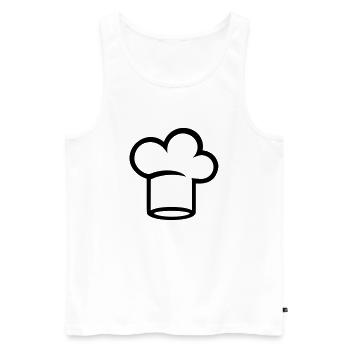 Chef cook - Men's Premium Organic Tank Top - white - Front - Michal (187cm)