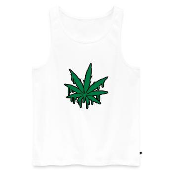Weed Graffiti - Débardeur bio Premium Homme - blanc - Devant - Michal (187cm)