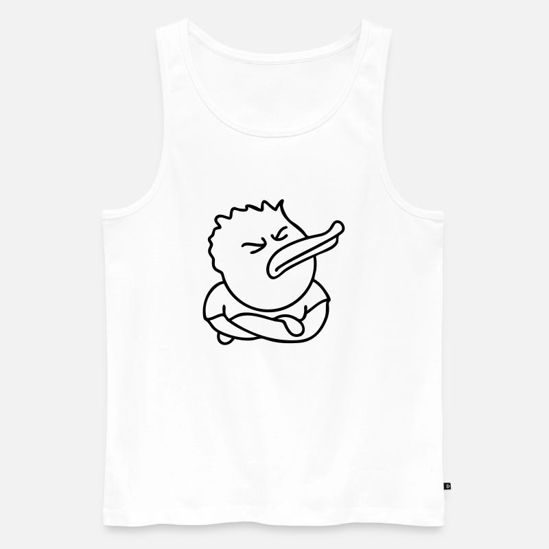 Offended Duck - Männer Premium Bio Tank Top - Weiß