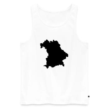 Bayern - Männer Premium Bio Tank Top - Weiß - Vorne - AI Model Male 178 light (178cm)