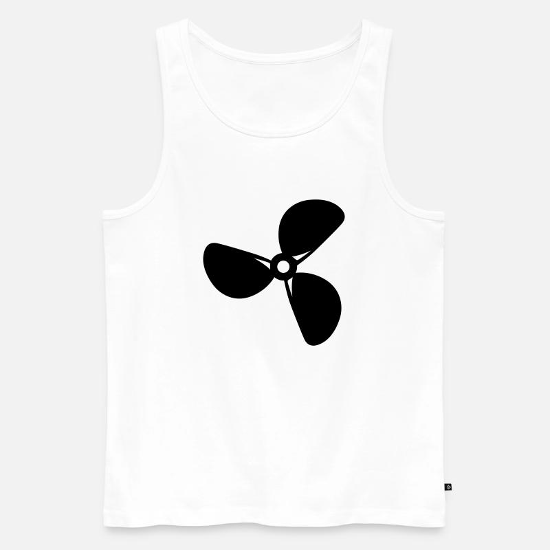 Schiff - Männer Premium Bio Tank Top - Weiß