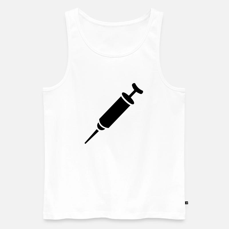 Spritze - Männer Premium Bio Tank Top - Weiß