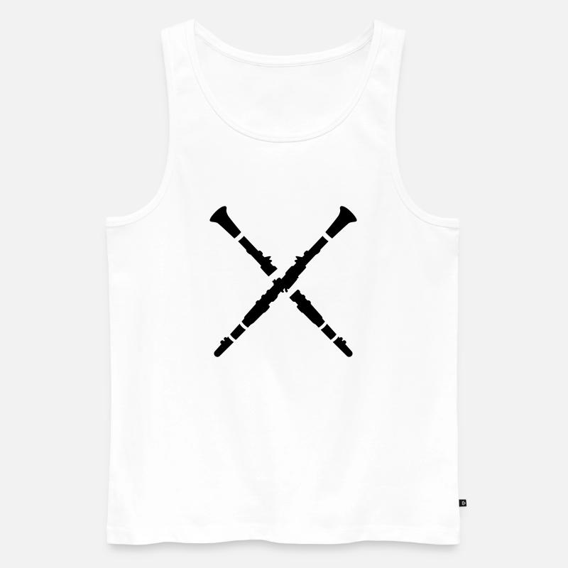 Klarinette - Männer Premium Bio Tank Top - Weiß