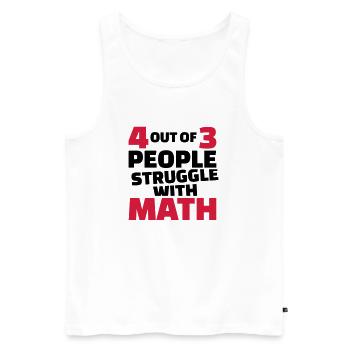 Mathe - Männer Premium Bio Tank Top - Weiß - Vorne - AI Model Male 178 light (178cm)