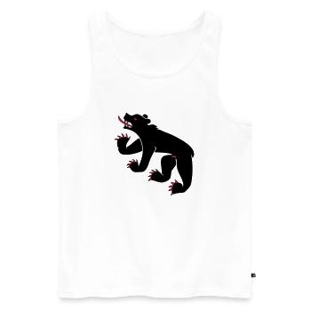 Zeichnung einer Bär ensymbolflagge Bern Schweiz - Männer Premium Bio Tank Top - Weiß - Vorne - AI Model Male 178 light (178cm)