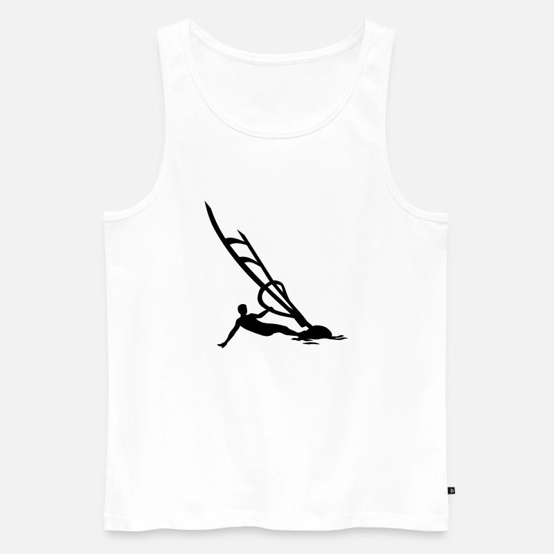 Windsurfen - Männer Premium Bio Tank Top - Weiß