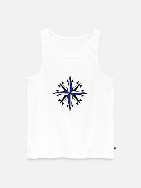 compass, compass, wind rose - Men's Premium Organic Tank Top - white