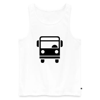 Bus - Männer Premium Bio Tank Top - Weiß - Vorne - Michal (187cm)