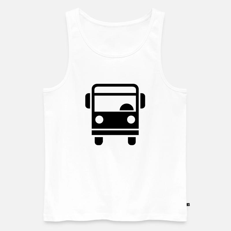 Bus - Männer Premium Bio Tank Top - Weiß