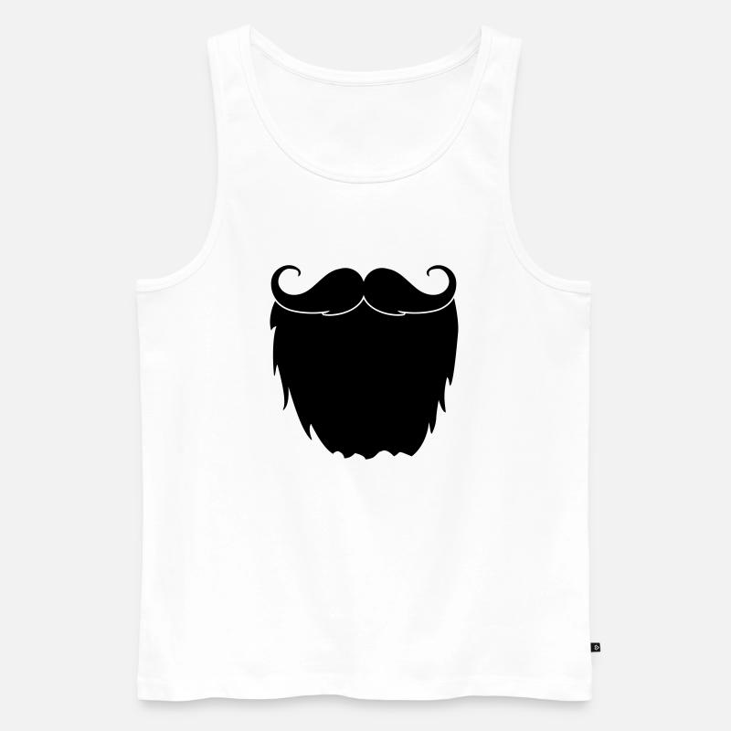 vollbart - Männer Premium Bio Tank Top - Weiß