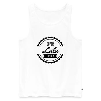 super lulu - Débardeur bio Premium Homme - blanc - Devant - AI Model Male 178 light (178cm)