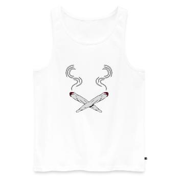 Kiffen joints design - Men's Premium Organic Tank Top - white - Front - AI Model Male 178 light (178cm)