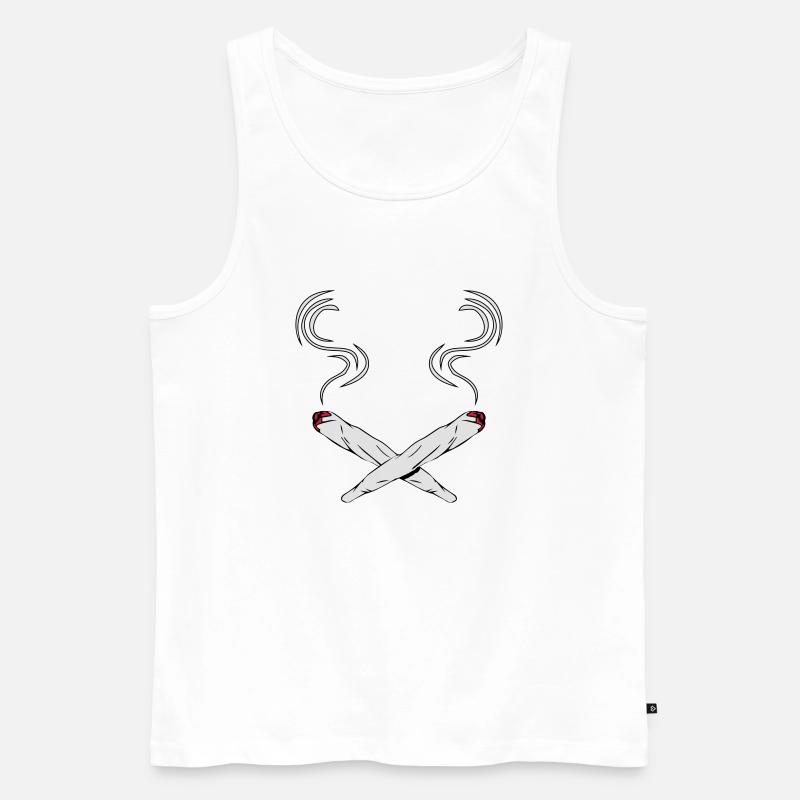 kiffen joints design - Männer Premium Bio Tank Top - Weiß